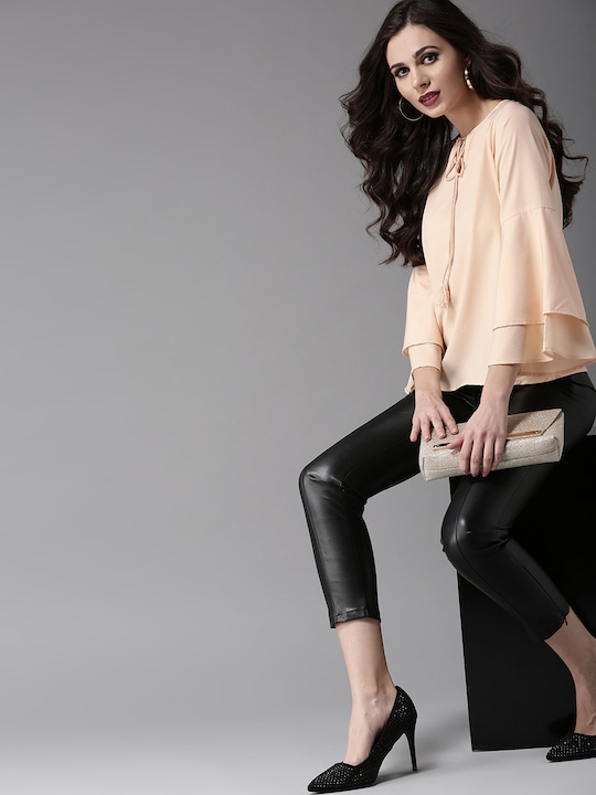 Moda Rapido Women Beige Solid Top