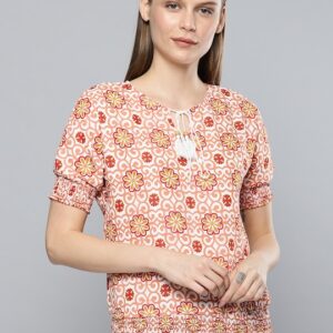 Chemistry Women Printed Blouson Top