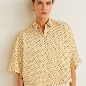 MANGO Women Printed Shirt Style Top