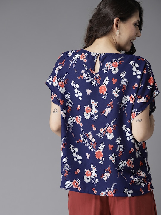 HERE&NOW Women Printed Boxy Top