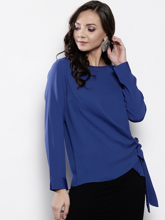 DOROTHY PERKINS Women Solid Wrap Top