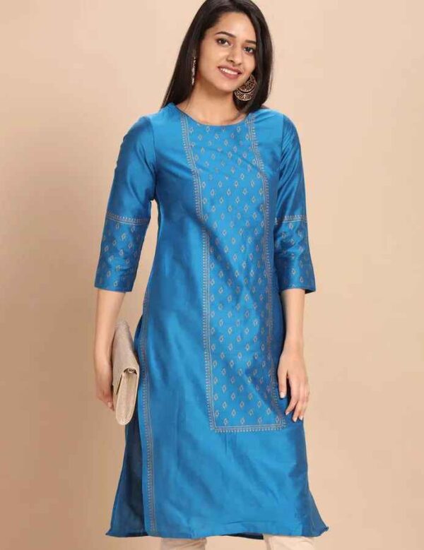 Imara Women Round Neck Printed Kurta