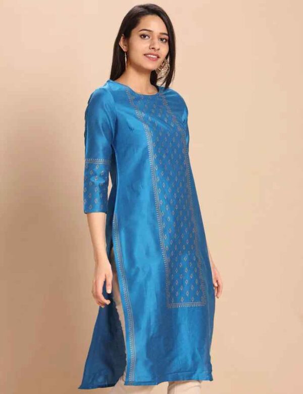 Imara Women Round Neck Printed Kurta