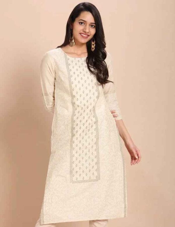 Imara Women Round Neck Printed Kurta