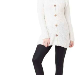 Imara Women Button Down Neck Knitted Shrug