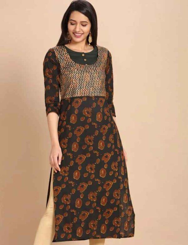 Imara Women Round Neck Printed Kurta