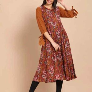 Imara Women Round Neck Printed Dresses