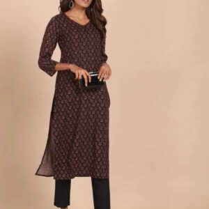 Imara Women V-Neck Printed Suit Set