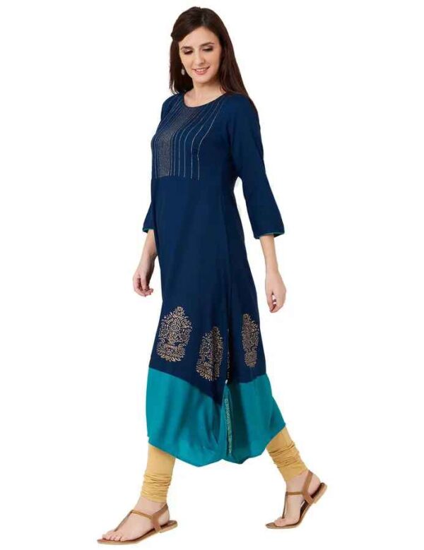 Imara Women Round Neck Solid Kurta