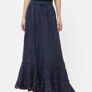 Imara Women Panelled Solid Skirts