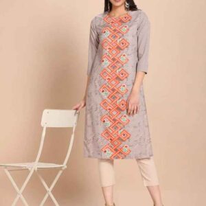 Imara Women Round Neck Printed Kurta