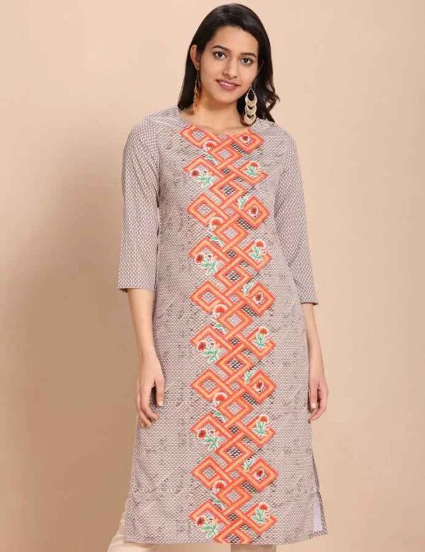 Imara Women Round Neck Printed Kurta