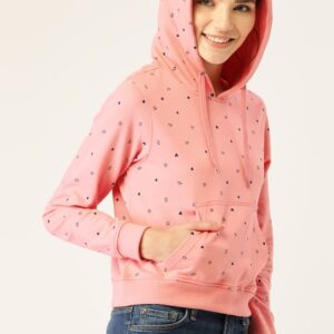 DressBerry Women Conversational Printed Hooded Sweatshirt