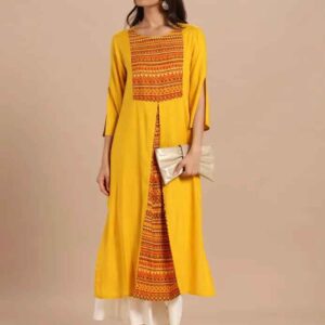 Imara Women Round Neck Printed Kurta