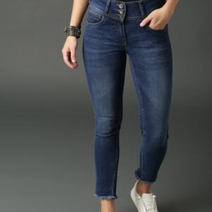 Roadster Women Skinny Fit Cropped Mid-Rise Clean Look Stretchable Jeans