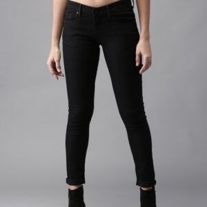 HERE&NOW Women Skinny Fit Mid-Rise Clean Look Stretchable Jeans