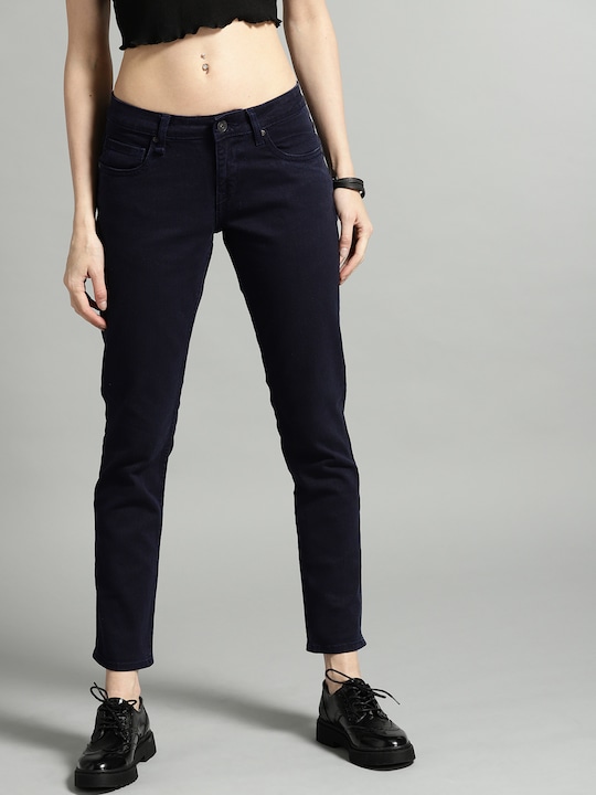 Roadster Wome Slim Fit Mid-Rise Clean Look Stretchable Jeans