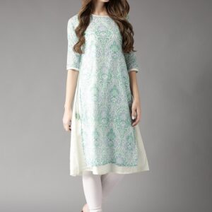 HERE&NOW Women Printed Layered A-Line Kurta