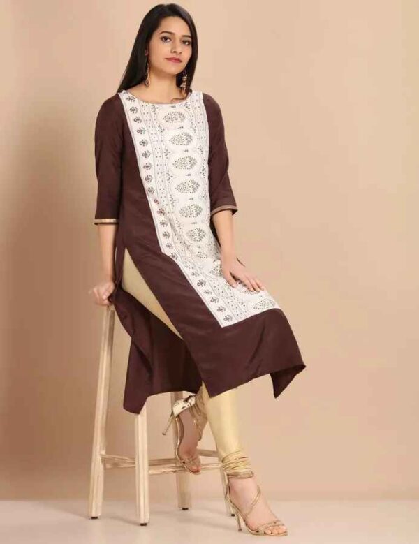 Imara Women Round Neck Printed Kurta