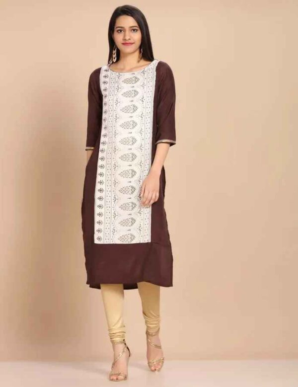 Imara Women Round Neck Printed Kurta