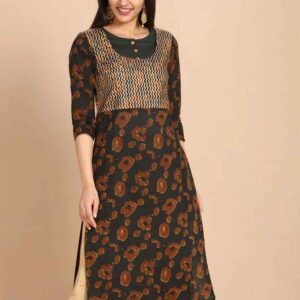 Imara Women Round Neck Printed Kurta