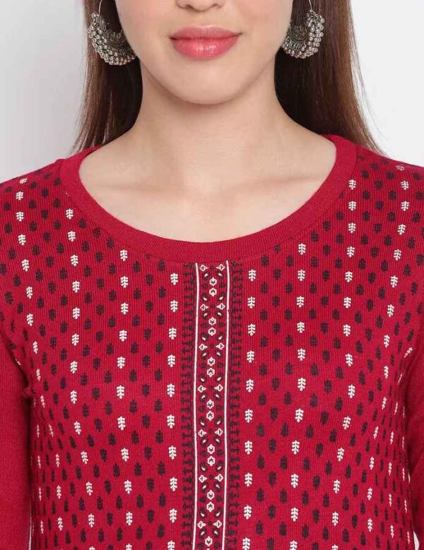 Imara Women Round Neck Printed Kurta