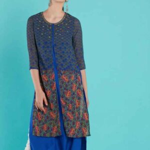 Imara Women Round Neck Printed Kurta