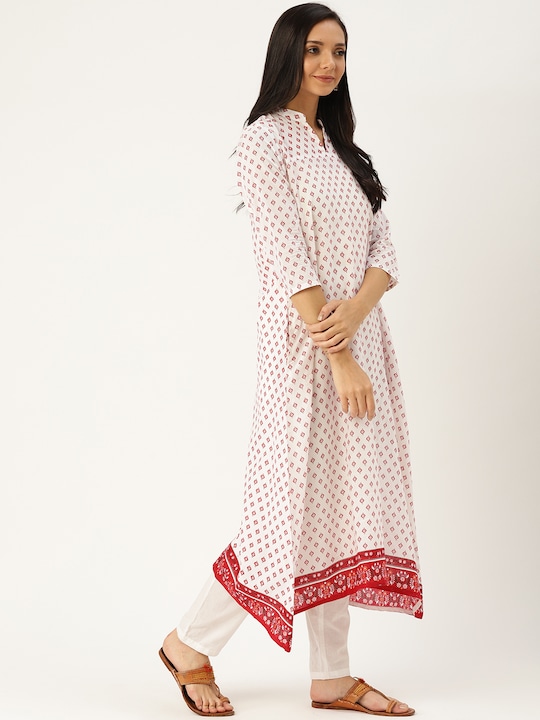 Sangria Women Ethnic Printed Asymmetric A-Line Kurta