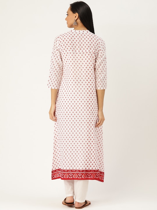 Sangria Women Ethnic Printed Asymmetric A-Line Kurta