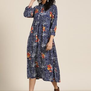 Sangria Women Printed A-Line Dress