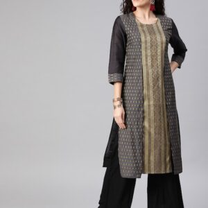 Anouk Women Woven Design Straight Kurta