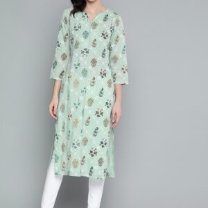 HERE&NOW Women Ethnic Motifs Printed Straight Kurta