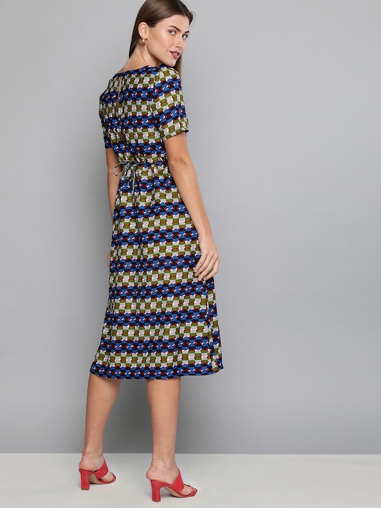 HERE&NOW Women Printed A-Line Dress