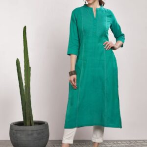 Sangria Women Solid Straight Kurta