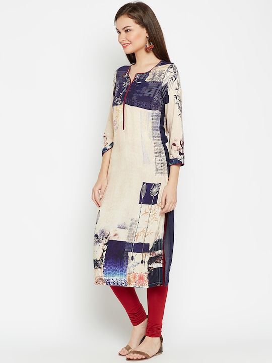 Biba Women Printed Straight Kurta