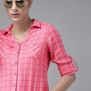 Roadster Women Checked Casual Shirt