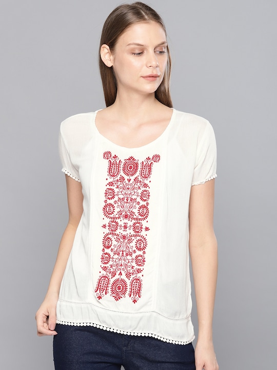 Chemistry Women Embroidered Top