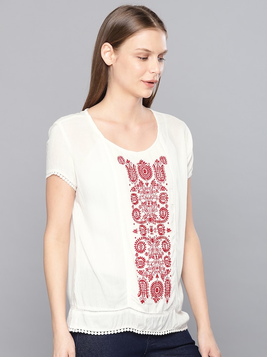 Chemistry Women Embroidered Top