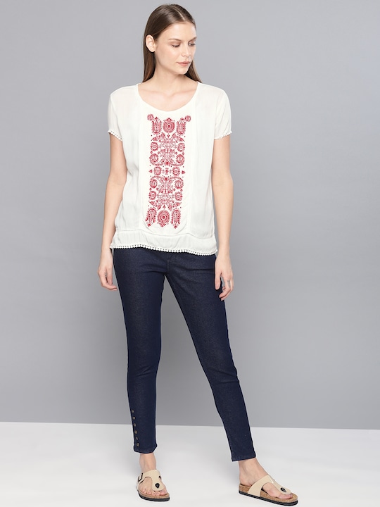 Chemistry Women Embroidered Top