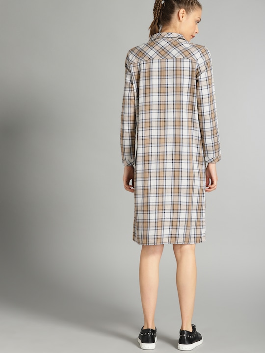 Roadster Women Checked Reversible Dress