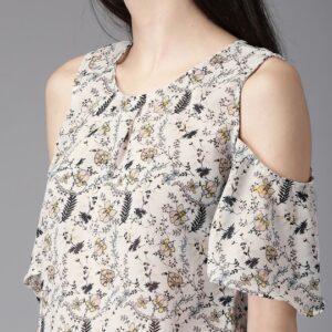 Moda Rapido Floral Cold-Shoulder Top