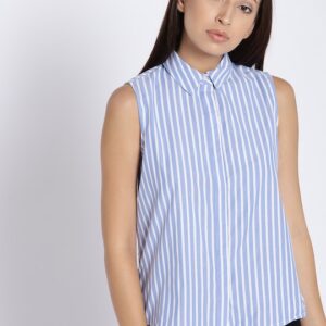 MANGO Women Regular Fit Striped Casual Shirt