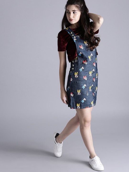 Kook N Keech Disney Printed Jacquard Pinafore Dress