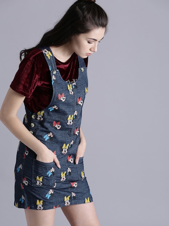 Kook N Keech Disney Printed Jacquard Pinafore Dress