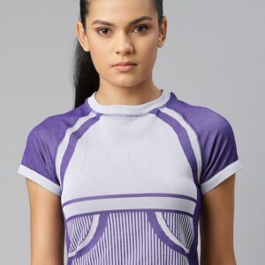 HRX Women Striped Round Neck T-Shirt