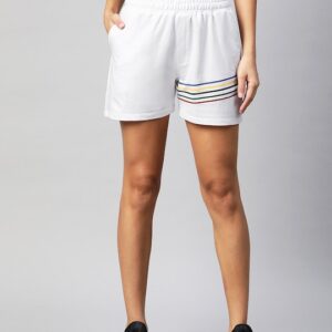 HRX Solid Women White Sports Shorts