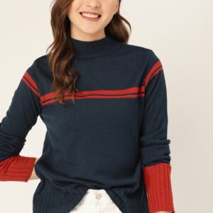 Dressberry Women Solid Round Neck Sweater