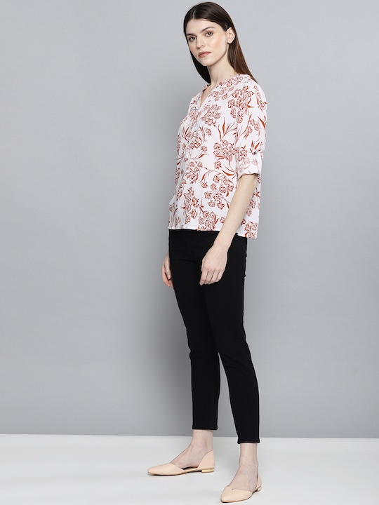 Chemistry Women Printed Shirt-Style Top