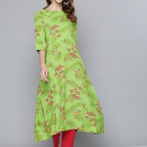 HERE&NOW Women Ethnic Motifs Print A-line Kurta