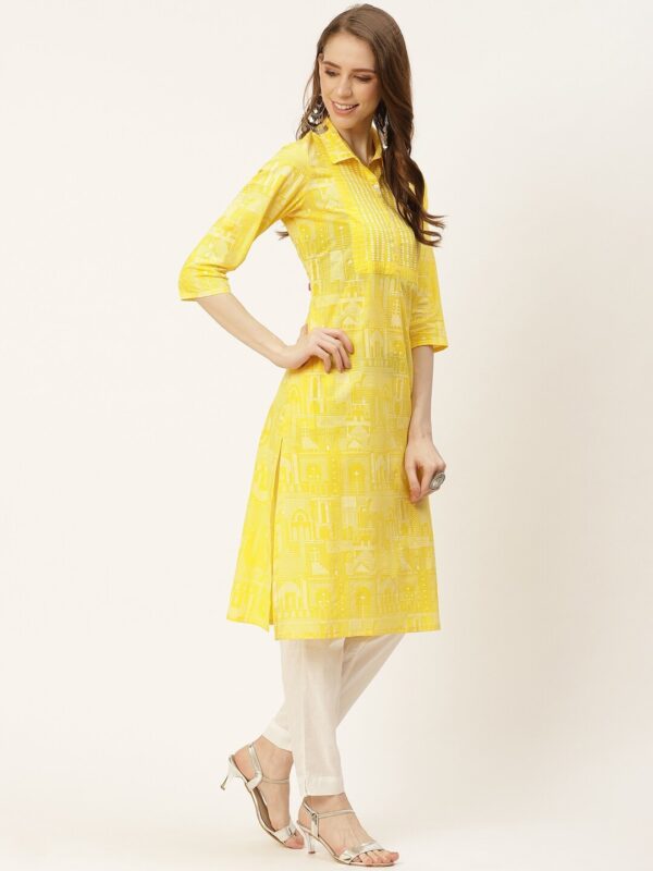 Sangria  Women Printed Pure Cotton Straight Kurta